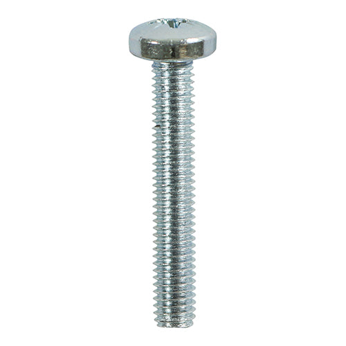 TIMCO Machine Pan Head Silver Screws - M4 x 12