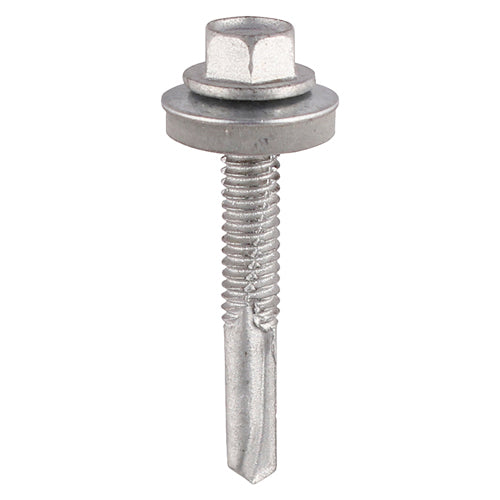 TIMCO Self-Drilling Heavy Section Screws Exterior Silver with EPDM Washer - 5.5 x 65