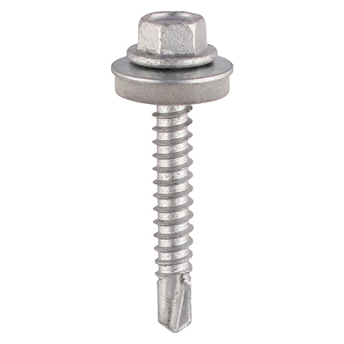TIMCO Self-Drilling Light Section Screws Exterior Silver with EPDM Washer - 5.5 x 38