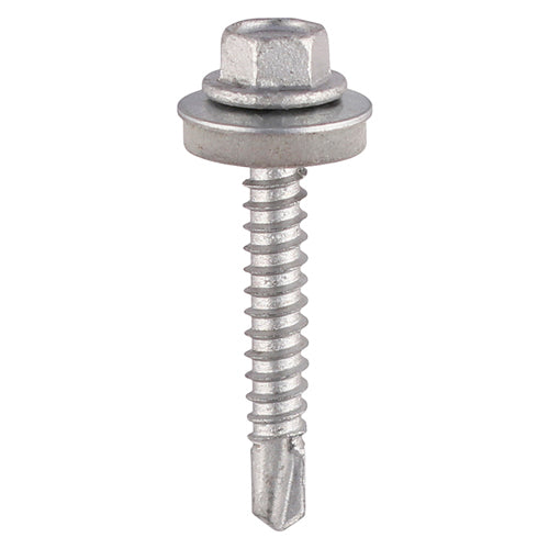 TIMCO Self-Drilling Light Section Screws Exterior Silver with EPDM Washer - 5.5 x 19