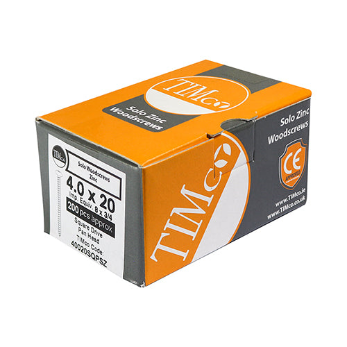 TIMCO Solo Pan Head Silver Woodscrews - 4.0 x 25