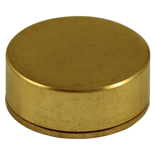 TIMCO Threaded Screw Caps Solid Brass Polished Brass - 16mm