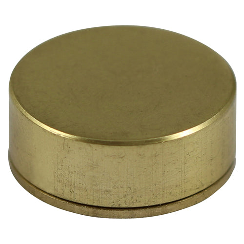 TIMCO Threaded Screw Caps Solid Brass Satin Brass - 18mm