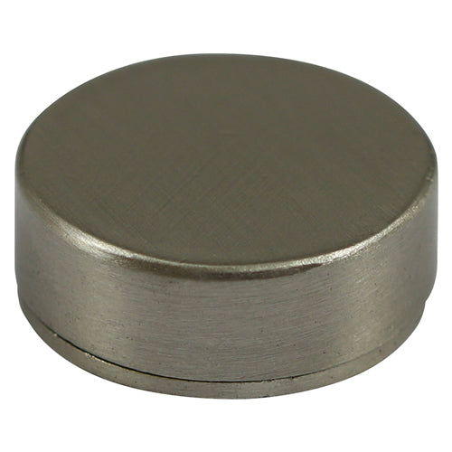 TIMCO Threaded Screw Caps Solid Brass Satin Nickel - 18mm