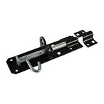 TIMCO Brenton Padbolt Black 6 inch designed for securing gates and shed doors with pad-lockable, durable construction.