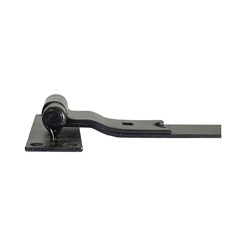 TIMCO Cranked Band & Hook On Plates Hinges Black - 250mm