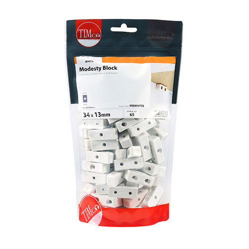 TIMCO Modesty Blocks White - 34 x 13 x 13