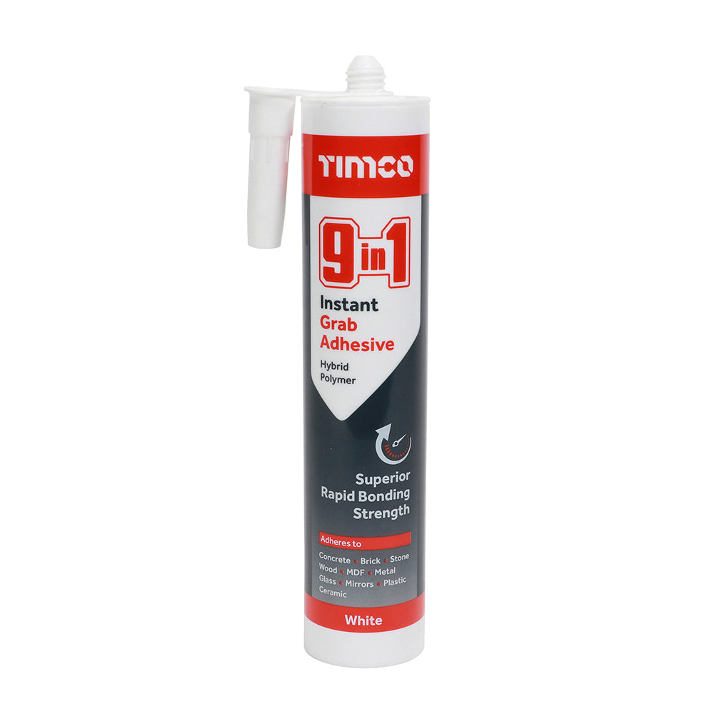 TIMCO 9 in 1 Instant Grab Adhesive White - 290ml