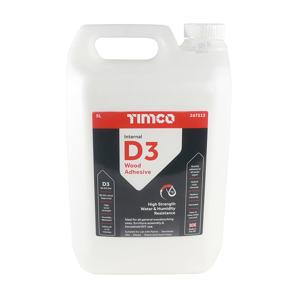 TIMCO Internal D3 Wood Adhesive - 5L