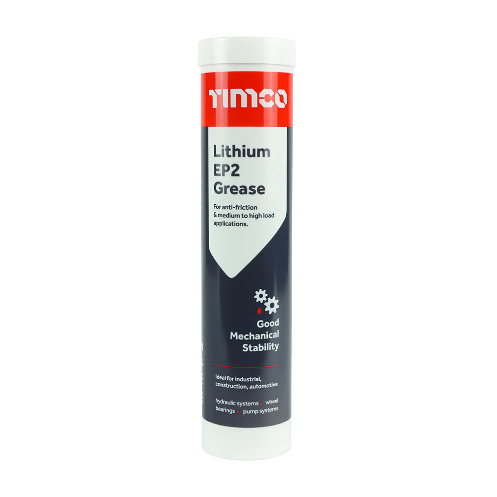 TIMCO Lithium EP2 Grease, High Temperature EP2 Multi-purpose Hydraulic Grease Cartridge - 400g