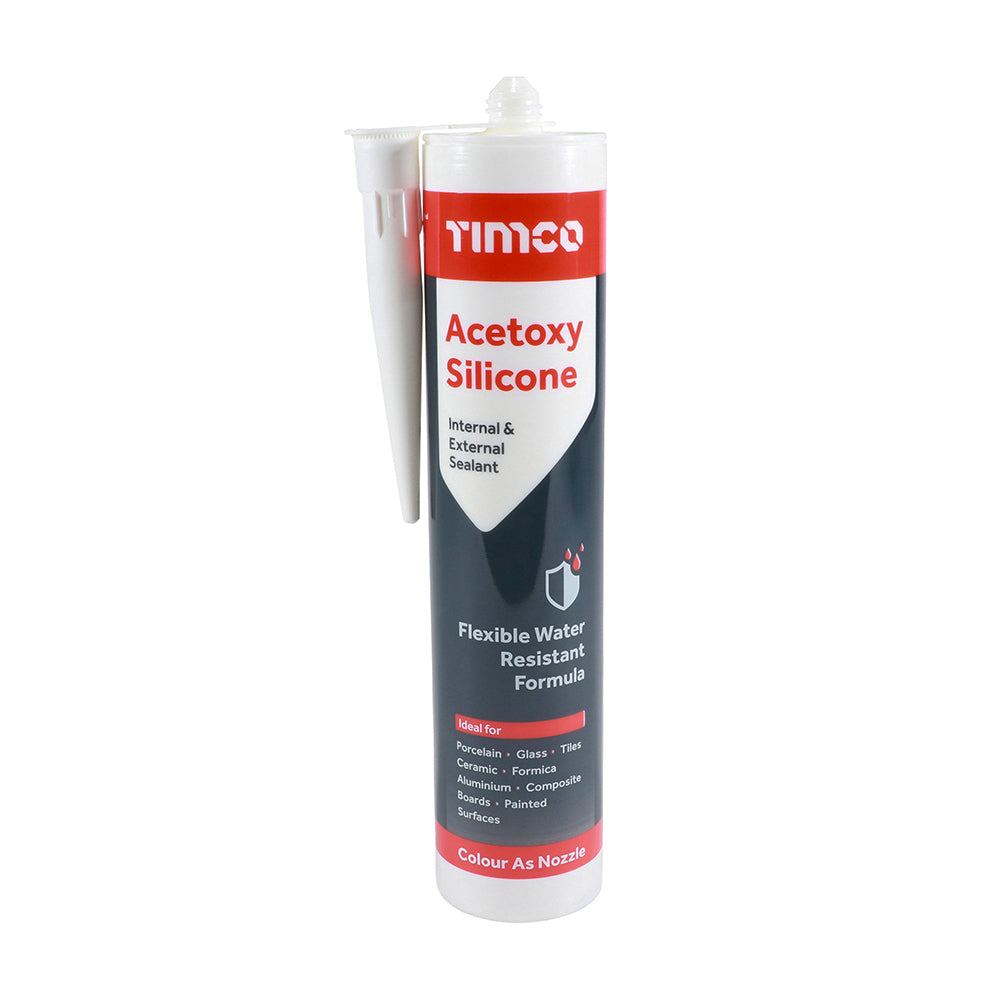 TIMCO Acetoxy Silicone Sealant White - 300ml