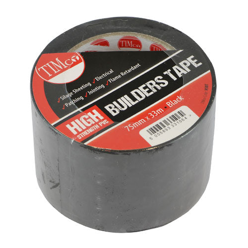 TIMCO High Strength PVC Builders Tape - 33m x 75mm
