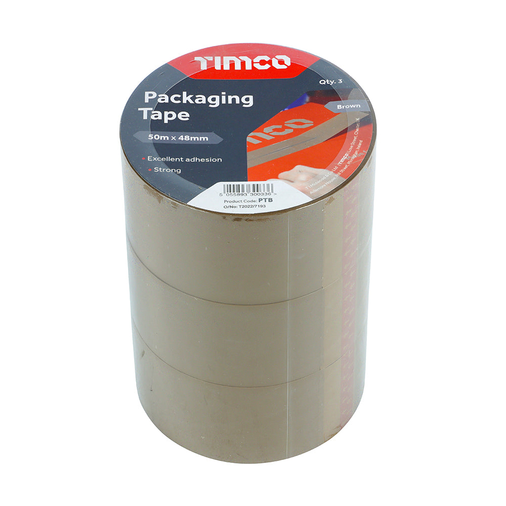 TIMCO Packaging Tape Brown - 50m x 48mm