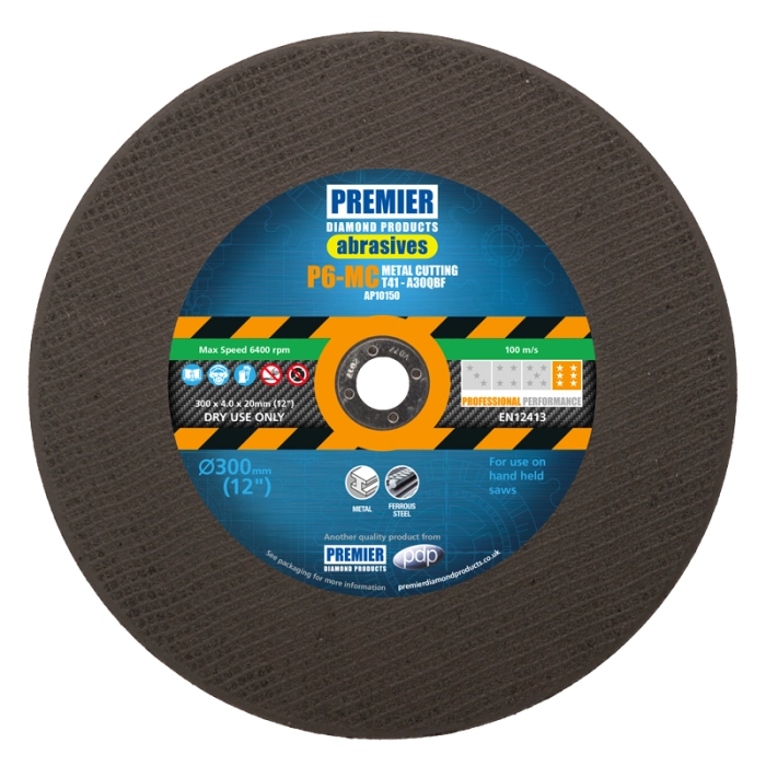 P6-MC A30QBF 300 x 4.0 x 20mm T41 Flat Metal Cut (Box of 10)