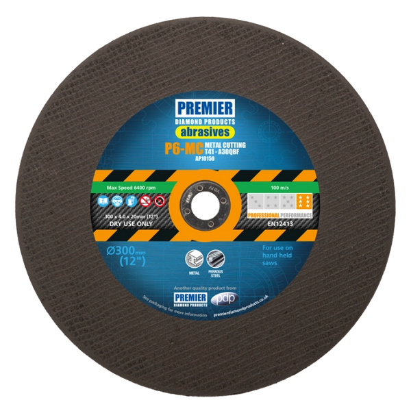 P6-MC A30QBF 300 x 4.0 x 20mm T41 Flat Metal Cut (Box of 10)